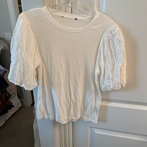 Chic White Puff Sleeve Blouse